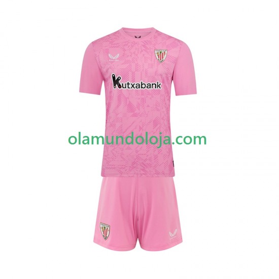 Camisola Athletic Bilbao Guarda-redes Criança Equipamento Segundo 2025-2026 Manga Curta